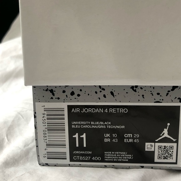 Jordan 4 UNC( READ LISTING) - Picture 4 of 4